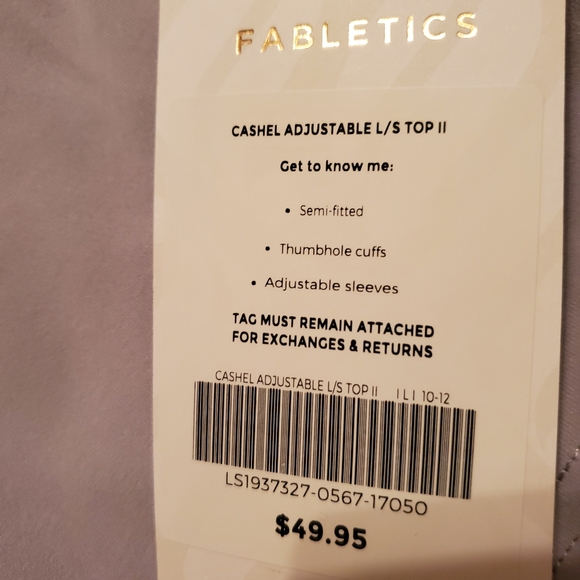 FABLETICS CASHEL ADJUSTABLE L/S TOP - Picture 5 of 8